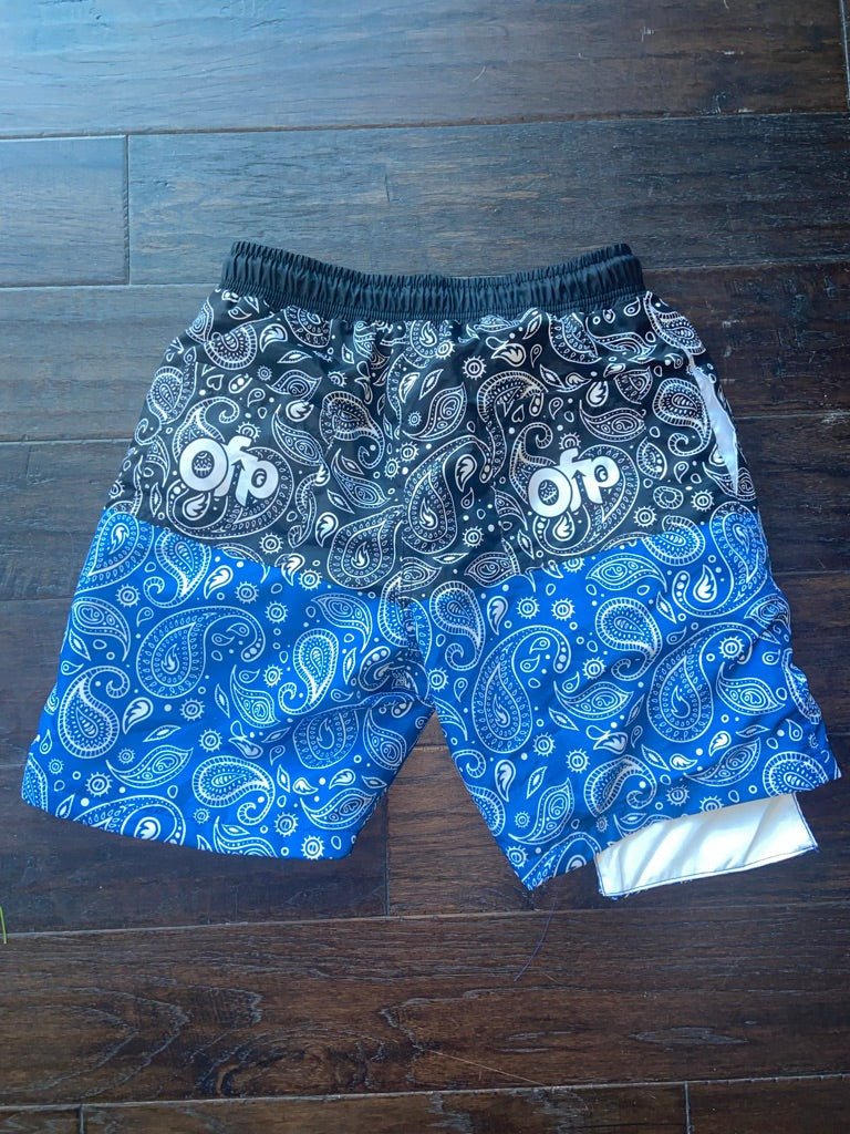 Two Tone Paisley Shorts