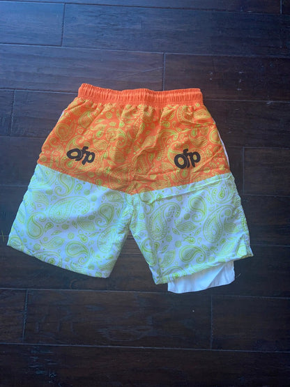 Two Tone Paisley Shorts