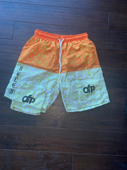 Two Tone Paisley Shorts